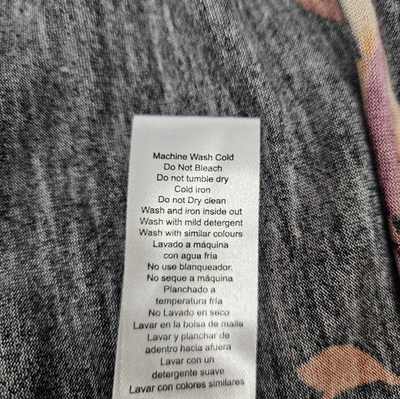 Lascana Venus Black & Orange Floral Print Faux Wrap Midi Dress Size Medium Women - Picture 7 of 9